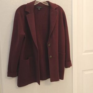 Women's maroon dress blazer/coat Ann Taylor